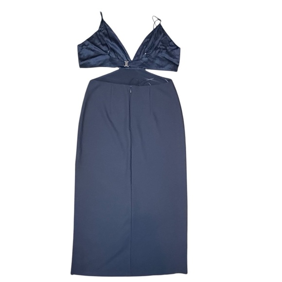 Abercrombie & Fitch sz Large Black Sleeveless CutOut Midi Party Dress New - Picture 4 of 10